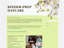Tablet Screenshot of kinderprepdaycare.com